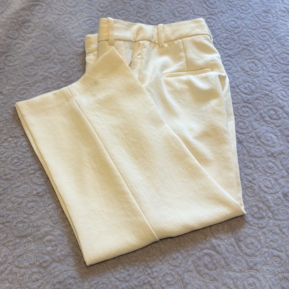 Aritzia Wilfred Effortless Cropped Pants in light birch size 4 - Picture 5 of 7